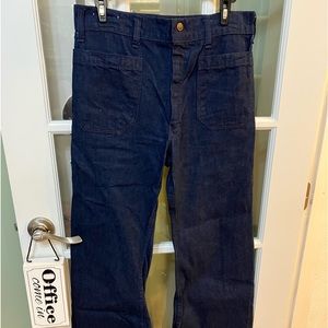Vintage Sea Port Flare Jeans Cotton RARE Perryman Denim 30 waist 28 inseam
